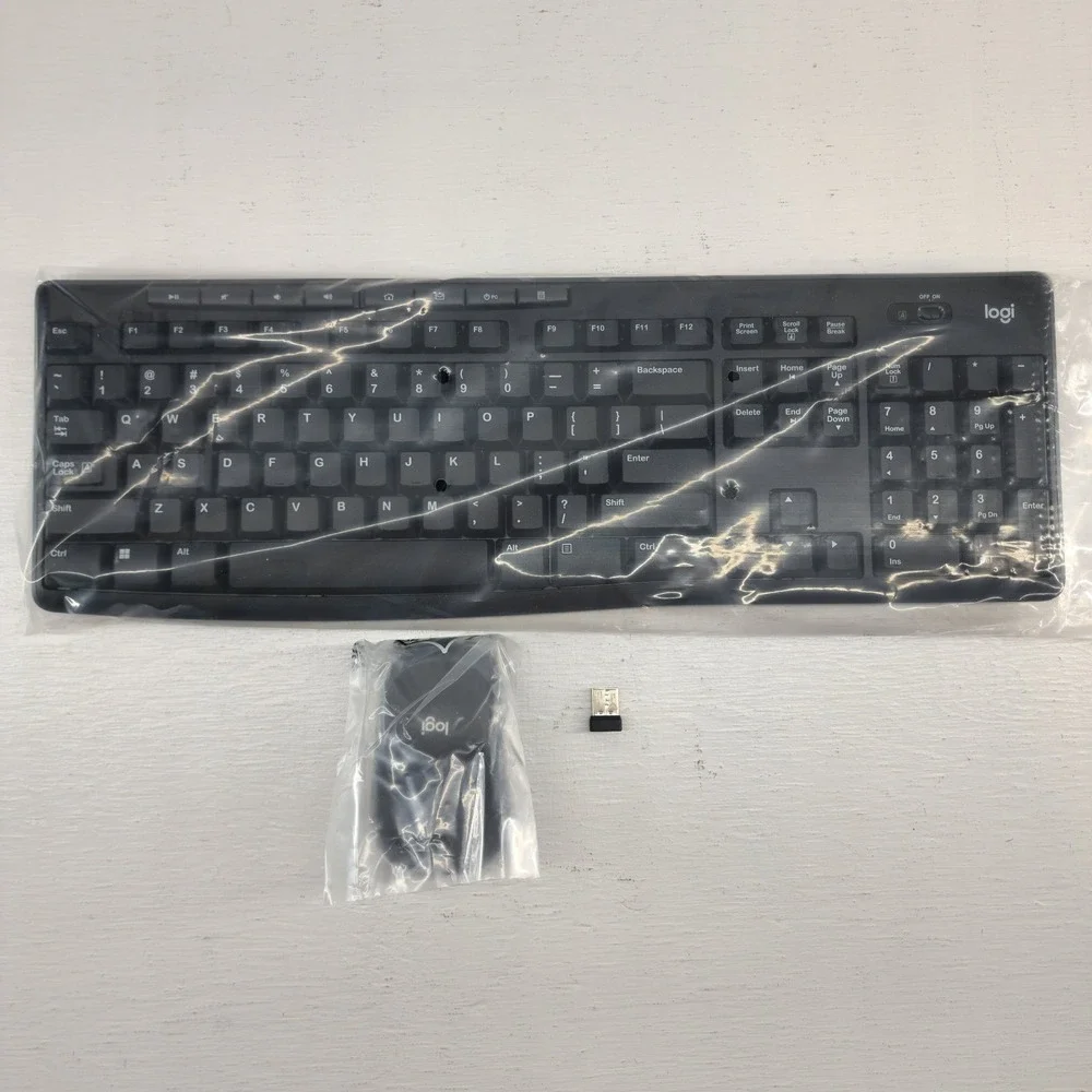 Logitech MK270 Wireless Keyboard and Mouse Combo Black 920-008813‎ USB Receiver
